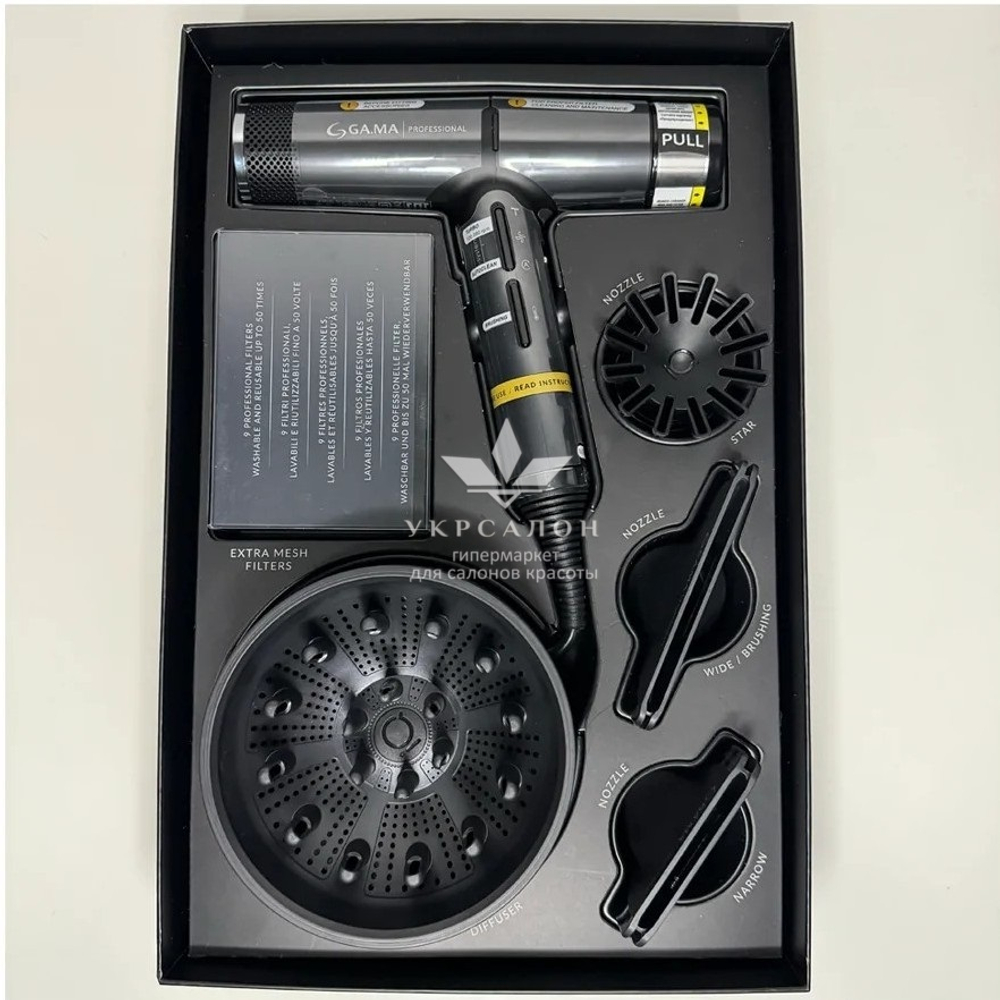 Фен для волосся професійний Gama iQ 2 black