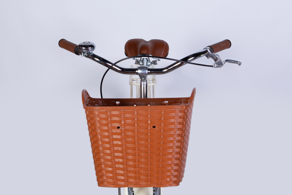 Велосипед городской 26 дюймов Dorozhnik Lux Velosteel 2025 с корзиной и багажником, рама 17"
