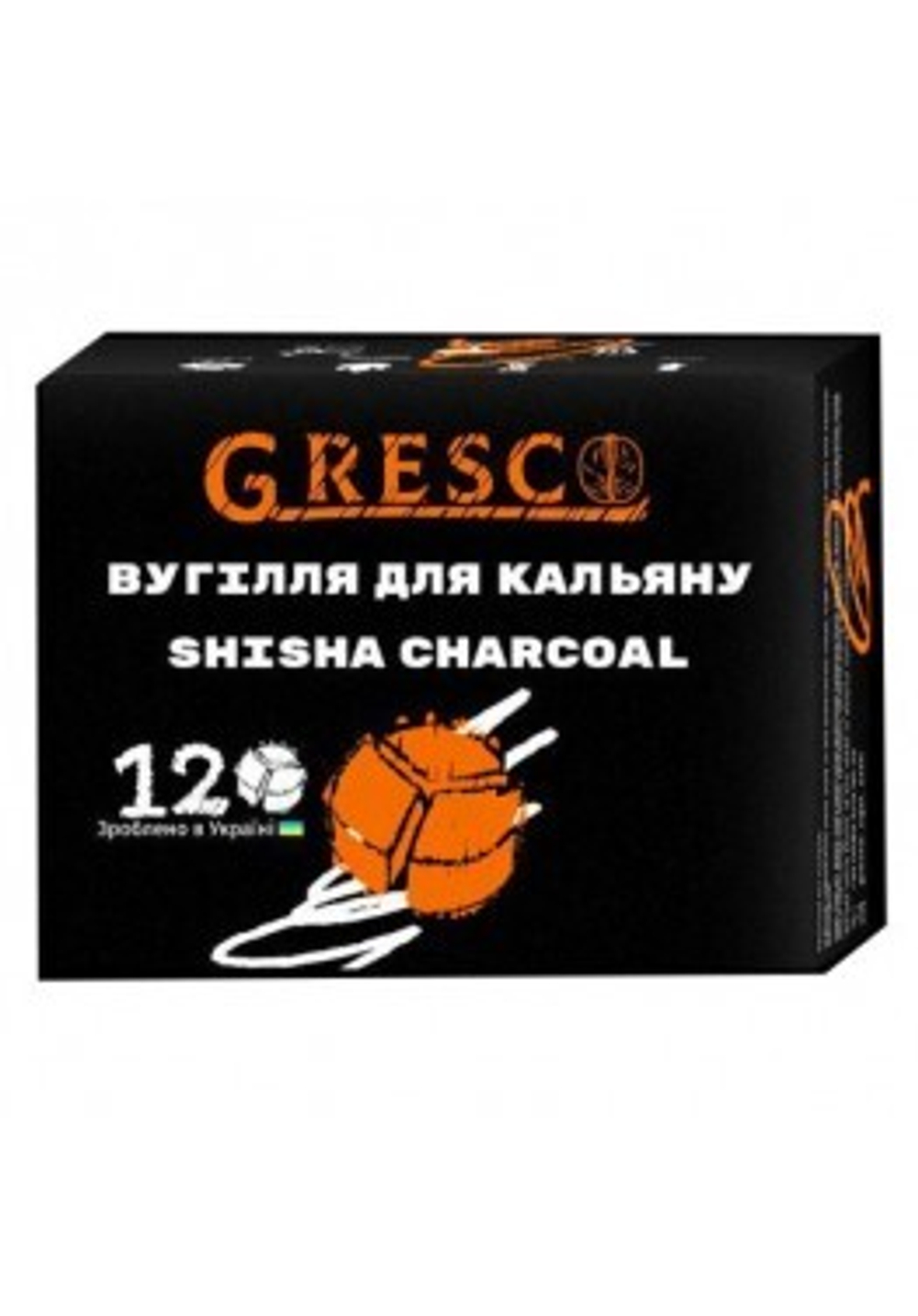 Горіхове вугілля Gresco (Греско) Картон 12 шт Під калауд