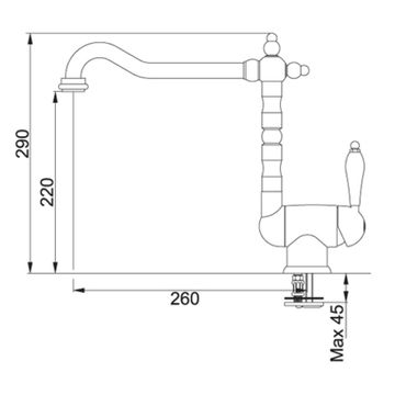 Змішувач кухонний FRANKE OLD-ENGLAND (115.0315.597)