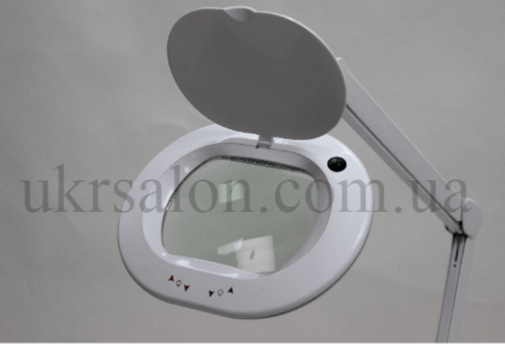 Лампа-лупа 6028 LED 3D з регулюванням яскравості білий холодний і тепле світло