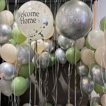 Шарики с гелием "WELCOME HOME"