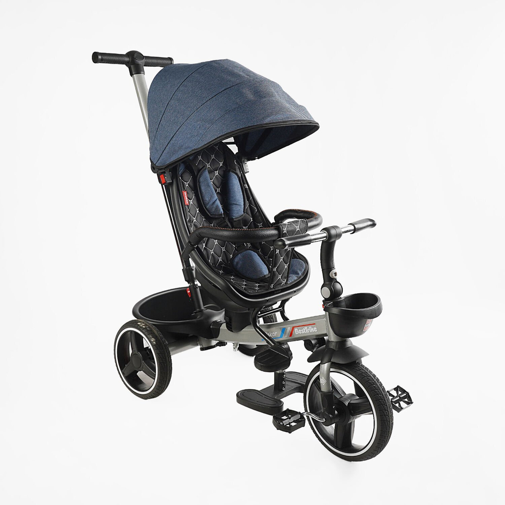 Дитячий триколісний велосипед Best Trike Oscar 6390 PU, складне кермо, з батьківською ручкою