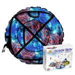 Надувные санки-ватрушки "Калейдоскоп" диаметр 100 см. (Оксфорд, ПВХ)