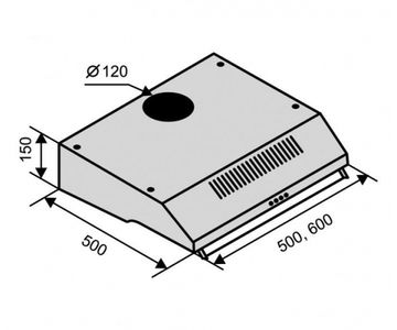 Витяжка VENTOLUX ROMA 50 INOX LUX