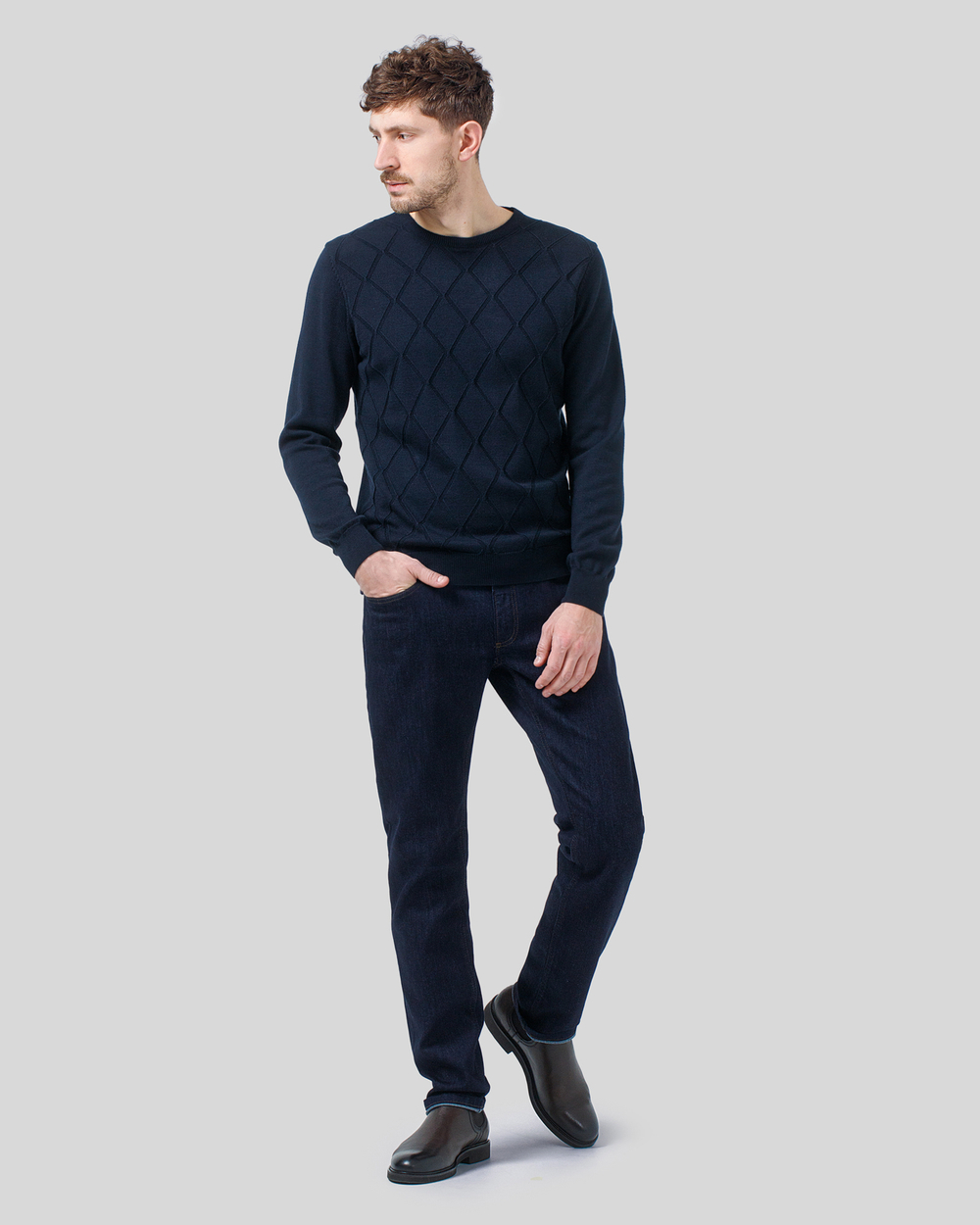 Джинси чоловічі Slim Fit темно-сині (арт. 8862300606)