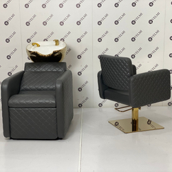 Комплект парикмахерской мебели Polo Premium Lux Gold на квадрате