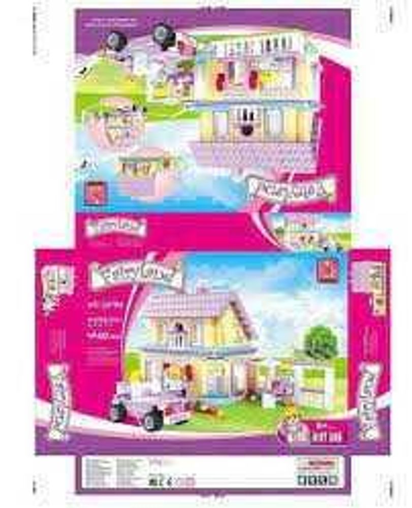 Детский конструктор домик “Fairyland”  AUSINI 24704 (12/2) 440 деталей, в коробке