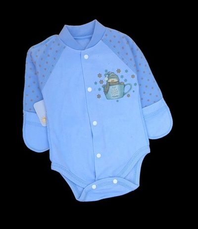 Боді з довгим рукавом "Принт", футер ТМ "Happy ToT" (56 см)