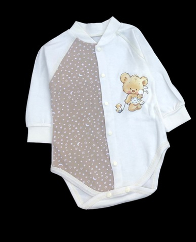 Боді з довгим рукавом "Принт", інтерлок ТМ "Happy ToT"