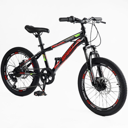 Детский спортивный велосипед 20 дюймов Corso Spirit, оборудование Shimano