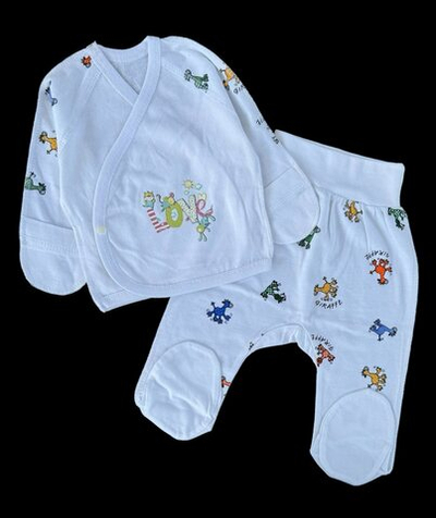 Комплект 2в1: льоля, повзунки "Принт", кулір, ТМ "Happy ToT" (56 см)