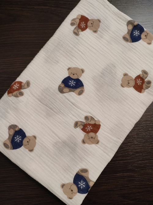 Пеленка муслиновая жатая двухслойная