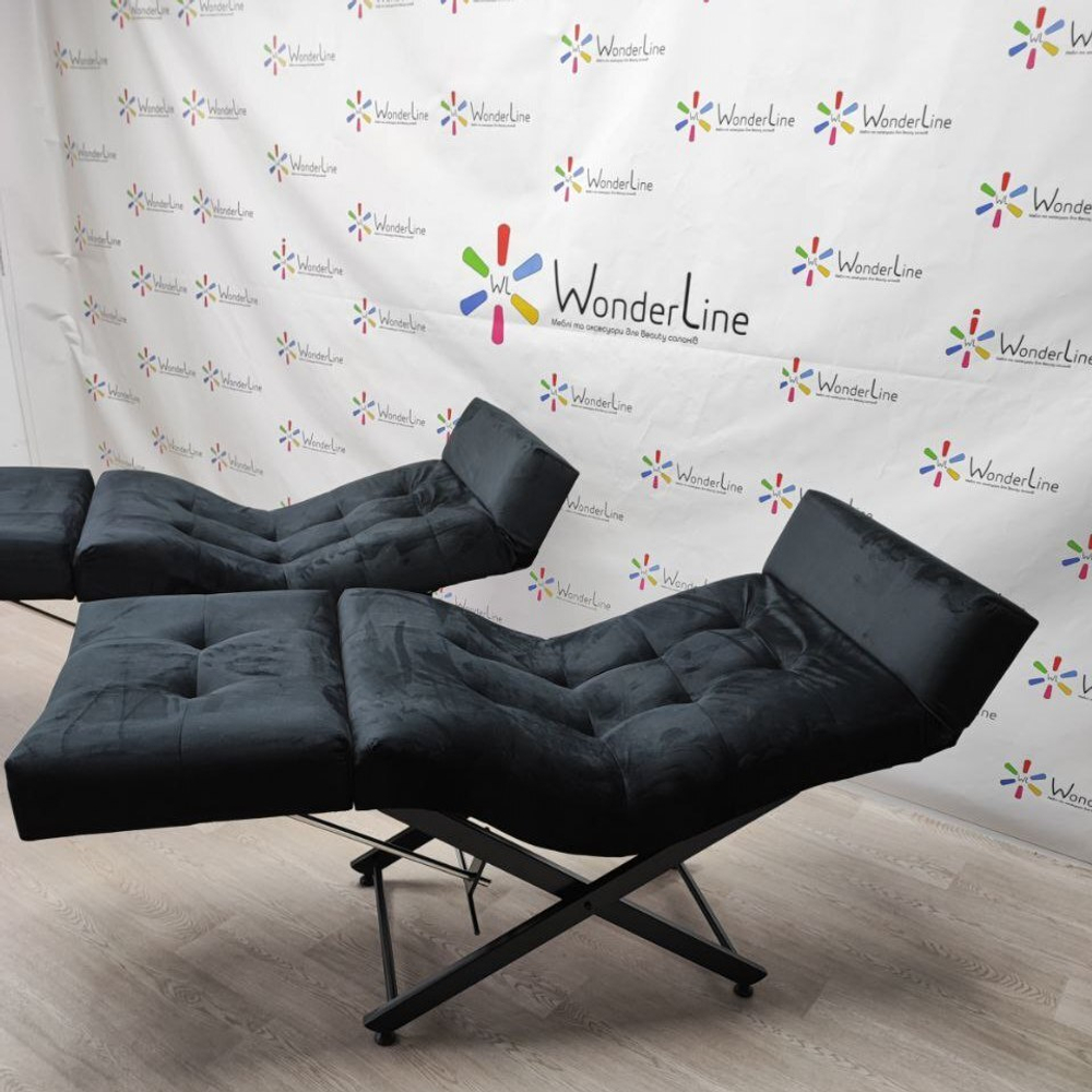 Анатомічна кушетка Tertio 2 Black для лешмейкерів та бровістів