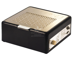 Настільна манікюрна витяжка з фільтром Hepa Teri Turbo M, колір чорний (сітка золота)