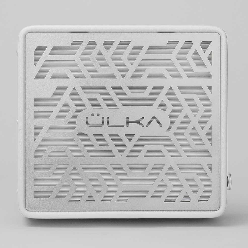 Вытяжка для маникюра настольная Ulka Pemium с фильтром, цвет белый (сетка металлик)