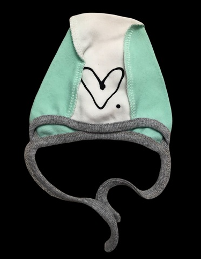 Шапочка із зав'язками, інтерлок ТМ "Sweet Mario" (0-1 міс, 36 см)