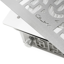 Вытяжка для маникюра врезная Ulka Prime, цвет белый (сетка металлик)