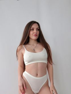 Комплект з топом в рубчик