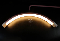 Безтіньова Led лампа для бьюті майстра Smart Moon Light HD-M8X, 60 Вт, рожева