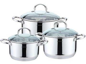 Набір каструль Bohmann BH 06275 (2,9 л. 3,9 л. 5,1 л.) 6 предметів