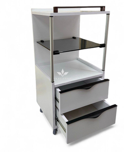 Педикюрний візок BVC скло з розетками