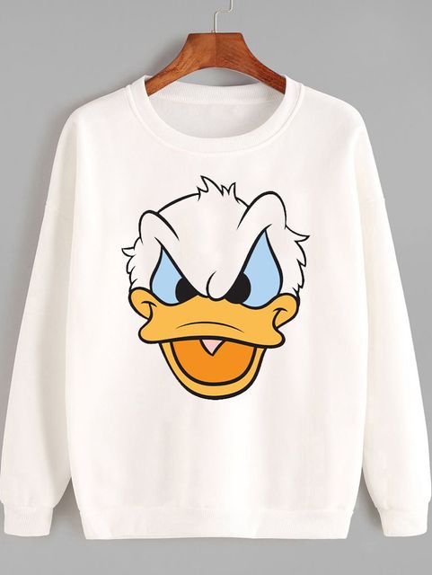 Світшот чоловічий білий Donald Duck Love&Live