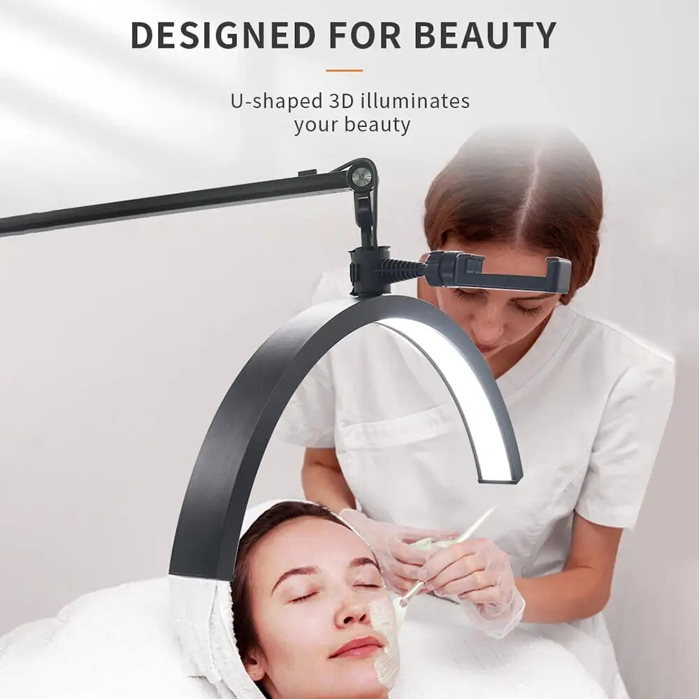 Безтіньова Led лампа для бьюті майстра універсальна HD-M2X 20W диск black