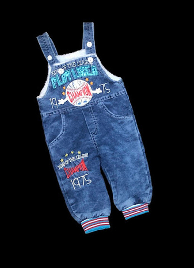 Напівкомбінезон "Champion", джинс на махрі ТМ "T.A.Y kids"