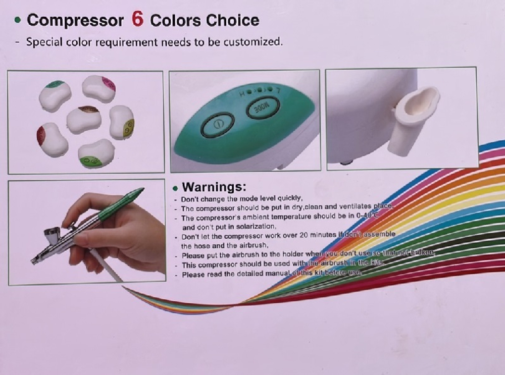 Компрессор з аерографом 0,3 мм Fengda Royalmax TC-12K