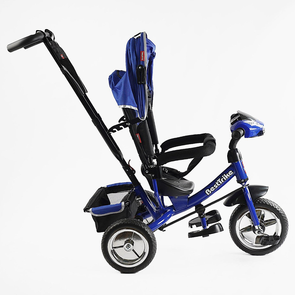 Дитячий триколісний велосипед Best Trike 6588 піна/фара, з батьківською ручкою