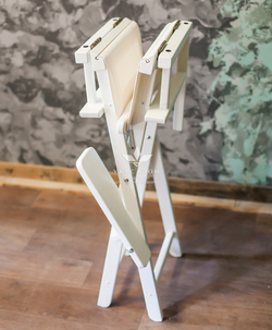 Складной стул для визажа Apolo 2 white