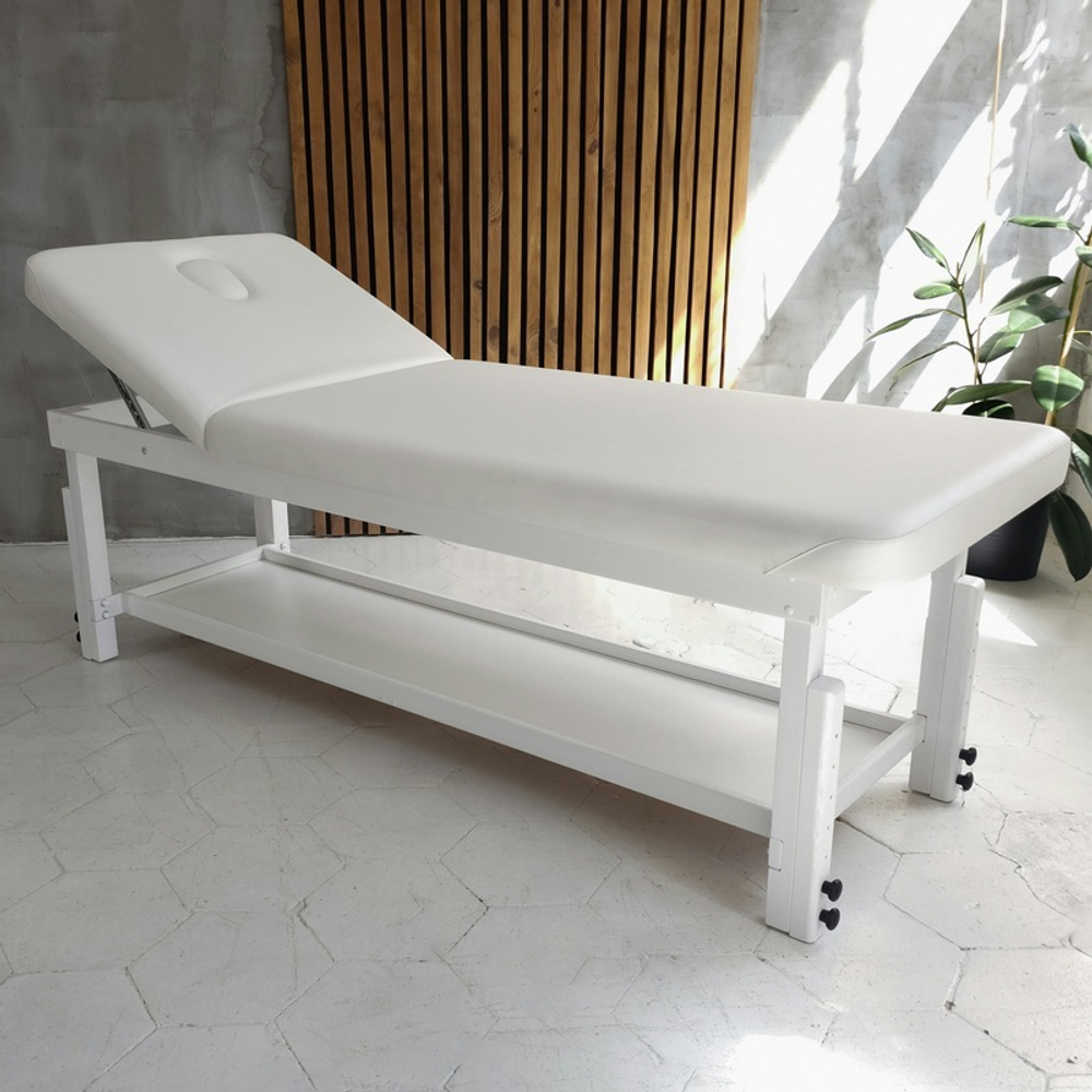 Стаціонарний масажний стіл KP-11 White