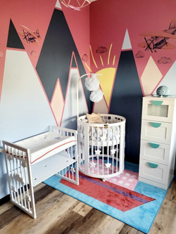 Детская кроватка-трансформер Ingvart Smart Bed 9 в 1 Round (72*72)