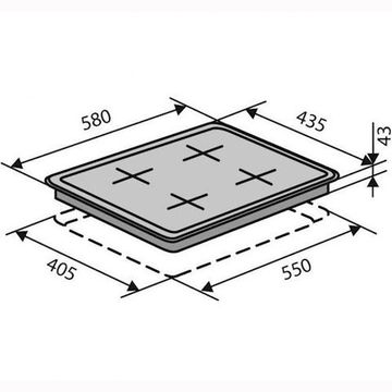 Варильна поверхня газова VENTOLUX HG640-A1 EET (BK)