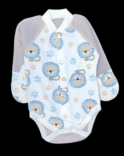 Боді з довгим рукавом "Принт", інтерлок ТМ "Happy TOT" (56 см)