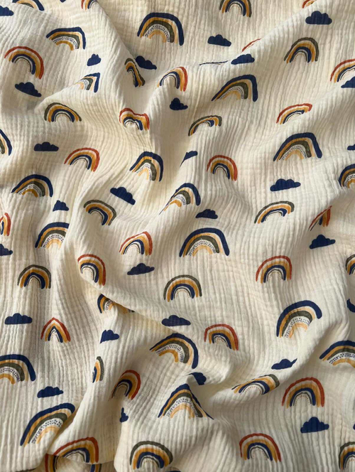 Муслин жатый принт