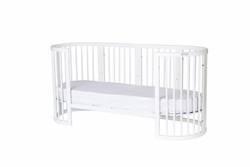 Детская кроватка-трансформер Ingvart Smart Bed 9 в 1 Round (72*72) с сердечками