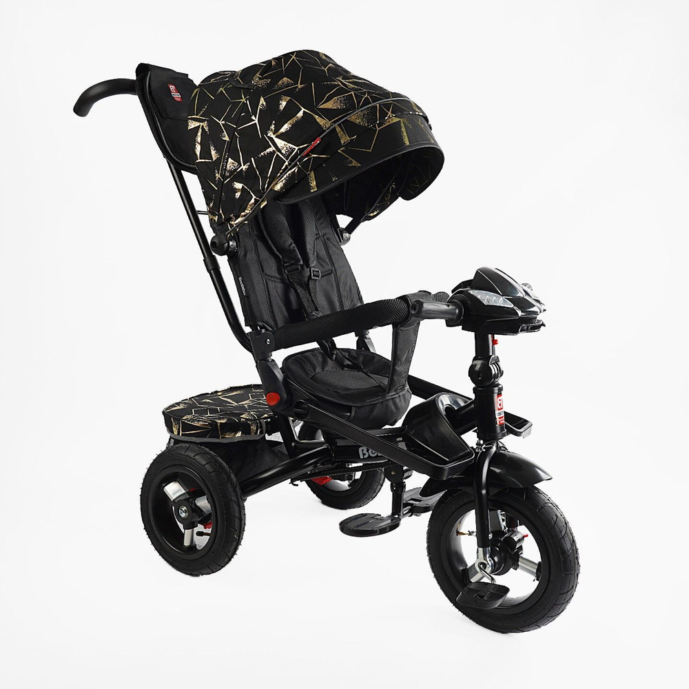 Дитячий триколісний велосипед Best Trike 6088 F надувні/фара, з USB, пультом, батьківською ручкою