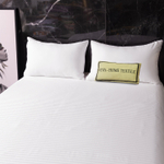 Простыня Страйп Сатин Однотонный Отель белый 100% хлопок 1x1 R1CTH036150230