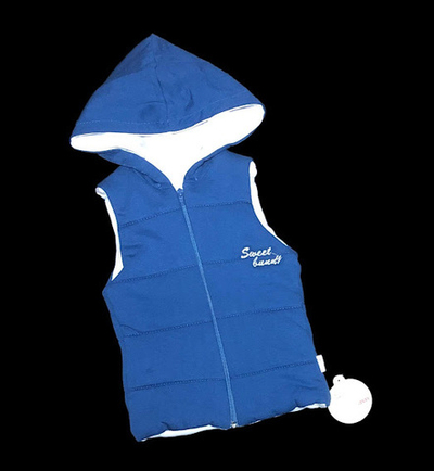 Жилетка з капюшоном, бавовна, синтепон ТМ "Hippil"