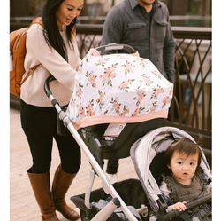 Чехол на коляску цветы