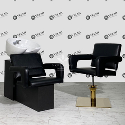 Комплект перукарських меблів Flamingo на квадраті gold