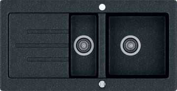 Кухонна мийка KERNAU KGS V 60 1,5B1D BLACK METALLIC