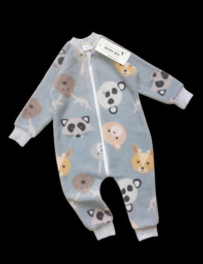 Комбінезон (ромпер) "Лісові звірята", фліс ТМ "Merry bee"