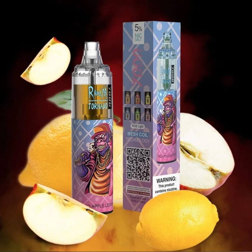 RandM Tornado 7000 Red Apple Lemon 5% Nic