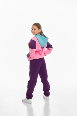 Детский спортивный утепленный костюм Kindamor Snug Princess Purple/Pink, флис для девочки