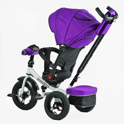 Дитячий триколісний велосипед Best Trike 6088 F надувні/фара, з USB, пультом, батьківською ручкою