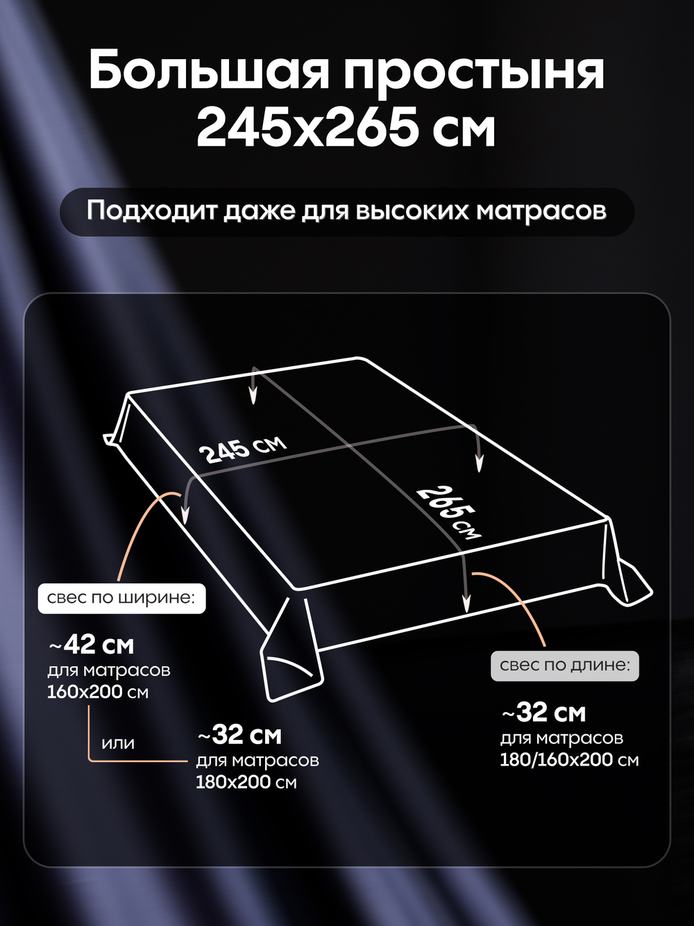 Комплект постельного белья Однотонный Сатин Премиум OCP011
