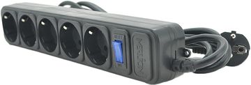 Мережевий подовжувач Merlion B545, 220 В 10 А 5 розеток 4.5 м, переріз 3х0.75 мм Q25 Чорний (2000000077338)